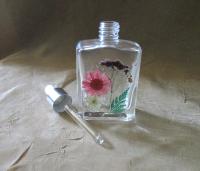 Floral Bottles, w Dropper, Square Bottles, Flowers in Resin