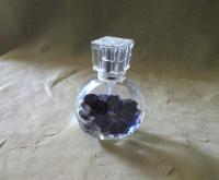 Floral Perfume Bottles, 1 ounce Small Spray Mister, Round Bottles, Flowers in Resin
