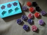 Small Floral Mold - Roses - for Resin, Clay, Casting and Baking, or for Soap or wax embeds