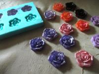 Small Floral Mold - Roses - for Resin, Clay, Casting and Baking, or for Soap or wax embeds