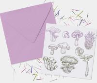 Mushroom Stamp - Silicone Cling Stamp - Texture Embossing Stamp - Journaling, Scrapbooking