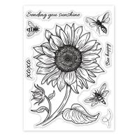 Sunflower Stamps - Silicone Cling Stamp - Texture Embossing Stamp