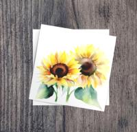 Sunflower Greeting Cards, Set of 2 Designs, Bulk Pack of Cards