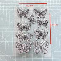Butterfly Stamps - Silicone Cling Stamp - Texture Emossing Stamp