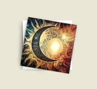 Sun and Moon- Greeting Cards, Set of 3 Designs, Bulk Pack of Cards