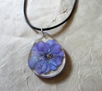 Flower Necklace - Real Dried Flowers - Resin Jewelry