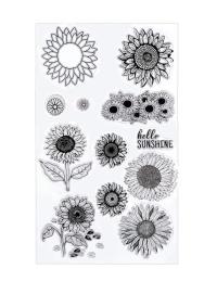 Sunflower Stamps - Silicone Cling Stamp - Texture Embossing Stamp