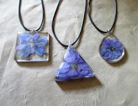 Flower Necklace - Real Dried Flowers - Resin Jewelry