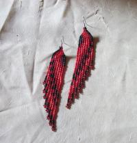 Beaded Fringe Earrings