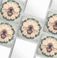 Bumble Bee Cards, Large Note Card, Invites, Birthday, Money Card