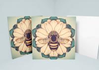 Bumble Bee Cards, Large Note Card, Invites, Birthday, Money Card