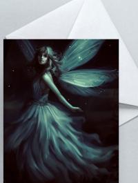 Fairy Cards, Large Note Card, Invites, Birthday, Gift Card