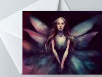 Fairy Cards, Large Note Card, Invites, Birthday, Gift Card