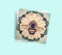 Bumble Bee Cards, Large Note Card, Invites, Birthday, Money Card