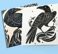 Raven - Large Cards, Notecards, Birthday, Invites