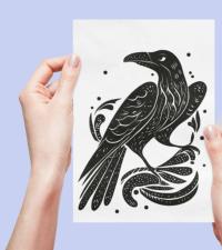 Raven - Large Cards, Notecards, Birthday, Invites