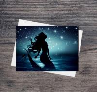 Mermaid Greeting Cards, Birthday, Invitations, Thank You Cards