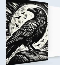 Raven - Large Cards, Notecards, Birthday, Invites
