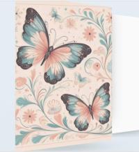 Set of 3 Cards, Butterfly Greeting Cards, Bulk Pack of Cards