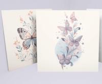 Set of Butterfly Greeting Cards, 4 Designs, Bulk Pack of Cards