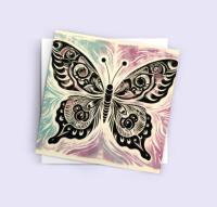 Set of Butterfly Greeting Cards, 4 Designs, Bulk Pack of Cards