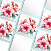 Hibiscus - Single Card or Bulk 10 Pack of Greeting Cards