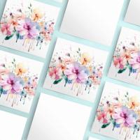 Hibiscus - Single Card or Bulk 10 Pack of Greeting Cards