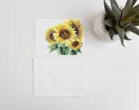 Sunflowers - Single Card or Bulk 10 Pack of Greeting Cards