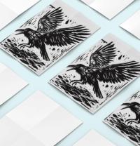 Raven - Large Cards, Notecards, Birthday, Invites