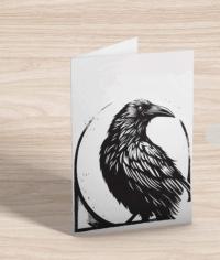 Set of 5 Cards - Ravens - Greeting Cards, Bulk Pack of Cards