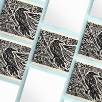 Raven - Large Cards, Notecards, Birthday, Invites