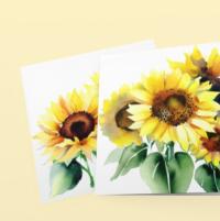 Sunflowers - Single Card or Bulk 10 Pack of Greeting Cards