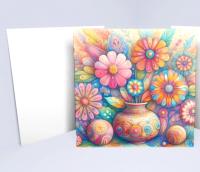 Floral Greeting Cards, Large Note Card, Invites, Birthday, Gift Card