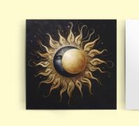 Sun and Moon- Greeting Cards, Set of 4 Designs, Bulk Pack of Cards