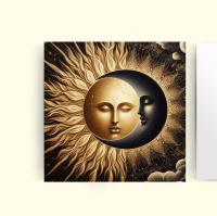 Sun and Moon- Greeting Cards, Set of 4 Designs, Bulk Pack of Cards