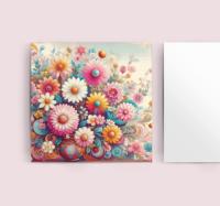 Floral Greeting Cards, Large Note Card, Invites, Birthday, Gift Card