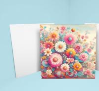 Floral Greeting Cards, Large Note Card, Invites, Birthday, Gift Card