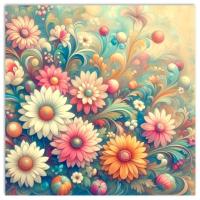 Set of 3, Flower Cards, Greeting Cards, Matching Designs, Bulk Pack of Cards