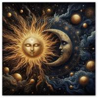 Sun and Moon - Greeting Cards