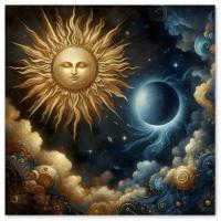 Sun and Moon - Greeting Cards