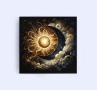 Sun and Moon- Greeting Cards, Set of 4 Designs, Bulk Pack of Cards