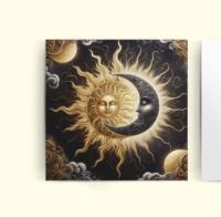 Sun and Moon- Greeting Cards, Set of 4 Designs, Bulk Pack of Cards