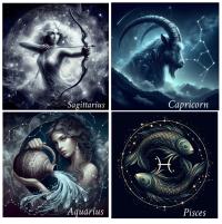 Zodiac Card Set - All Signs, Astrology Greeting Cards, Bulk Pack of Cards