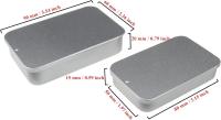 Silver Slider Tins, Slide Lid Tin Containers, multiple sizes - Craft Tin, Stash Container, Needle and Pins Storage