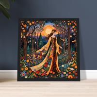 Floral Forest, Original Art, Framed or Unframed Print on Paper