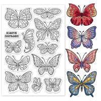 Butterfly Stamps - Silicone Cling Stamp - Texture Embossing Stamp