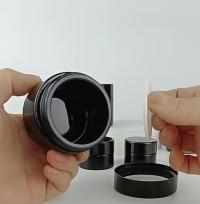 Black Violet UV Glass Jar with Airtight lid, Wide Mouth Jar, Miron Glass Cosmetic Jar