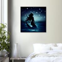 Mermaid Print - Framed or Unframed - Original Art - Print on Paper