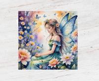 Set of 2 Designs, Fairy Greeting Cards, Bulk Pack of Cards