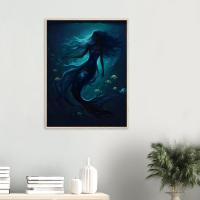 Mermaid Print - Framed or Unframed - Original Art - Print on Paper
